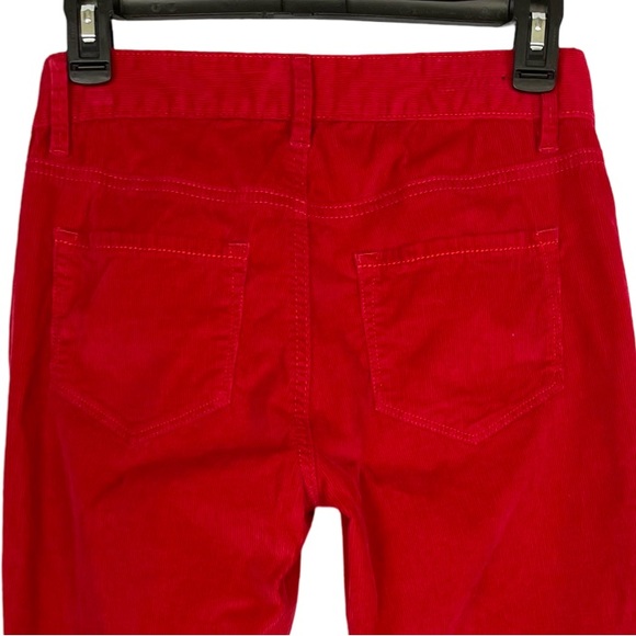 Club Monaco Ella Slim Straight Red Corduroy Jeans Low Rise 80’s - Picture 5 of 8